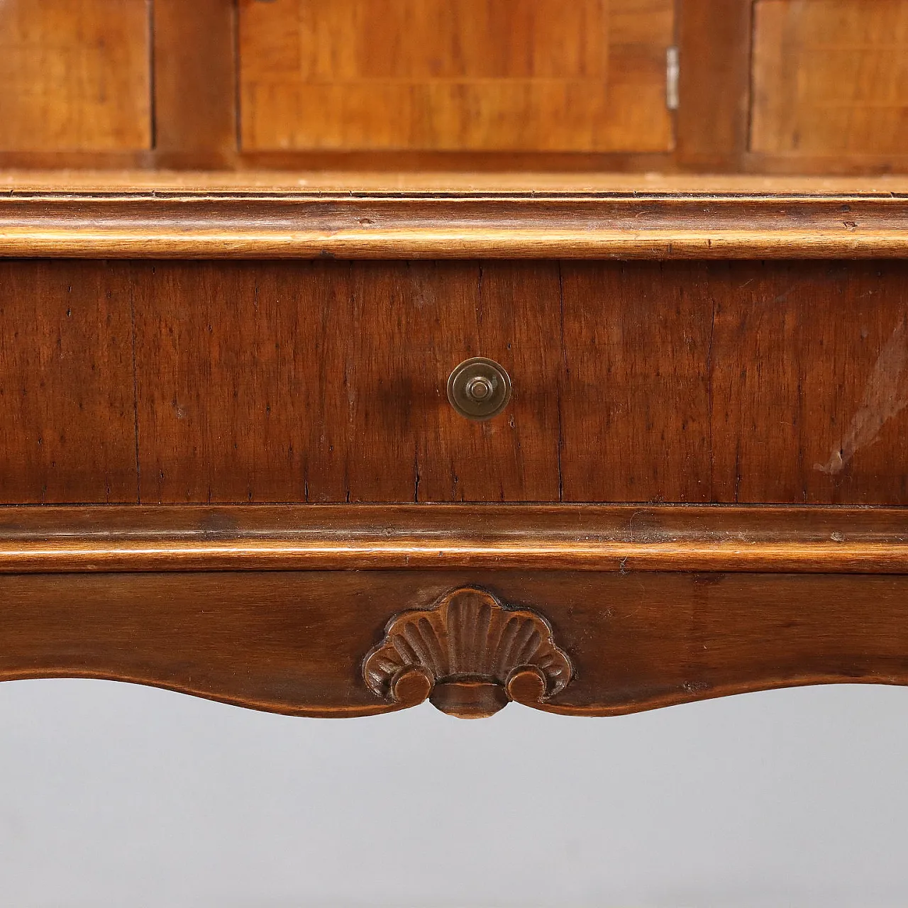 Baroque style writing desk in walnut, 20th century 8