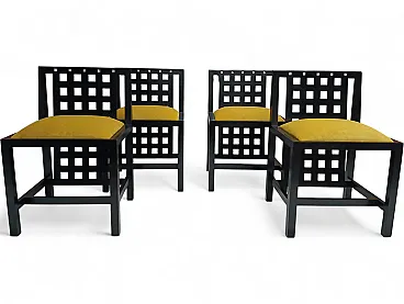 ALIVAR MVSEVM Set of 4 chairs 844 in Mustard velvet