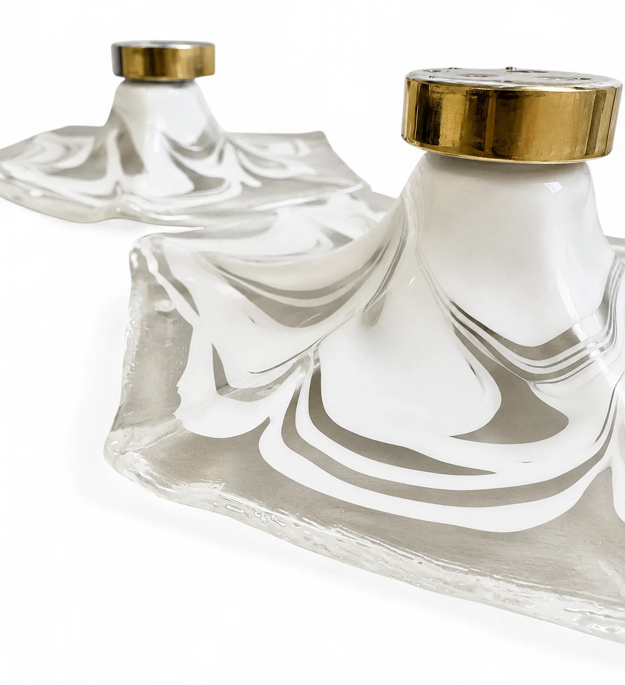 Pair of La Murrina ceiling/wall lamps in Murano artistic glass 10