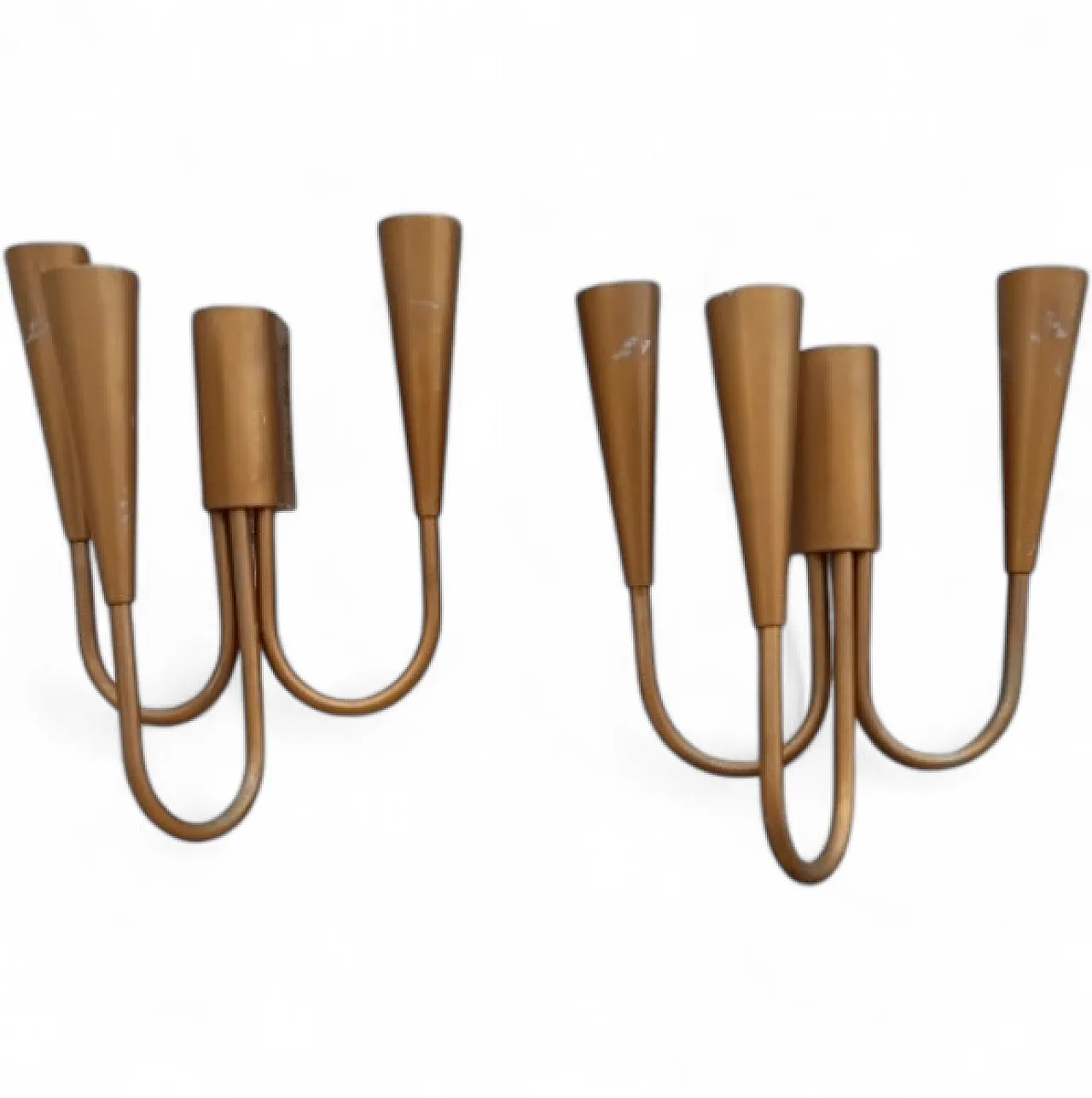 Pair of original sheet metal wall sconces by Ugo Pollice from 1938 4