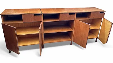 Two-part wooden sideboard, 1950s style