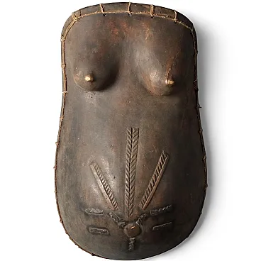 Wooden Breastplate Art Makonde Mozambique, 20th century