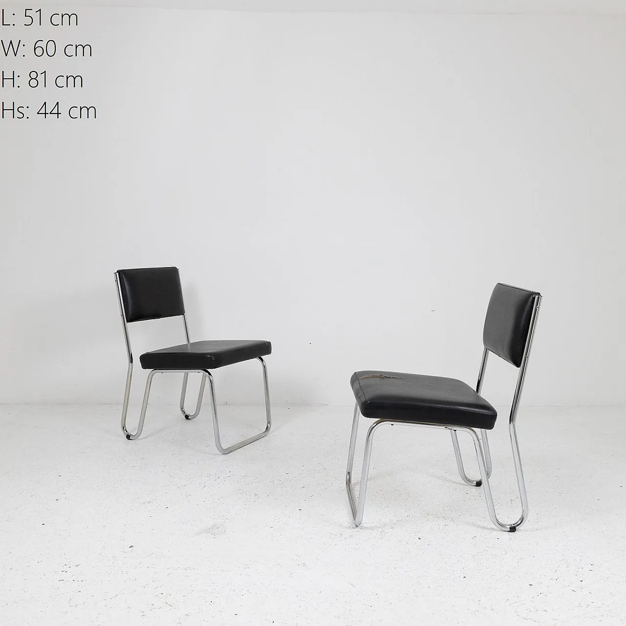 Pair of rationalist armchairs, 1950s 3