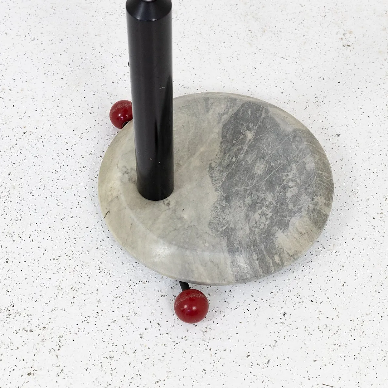Metal and marble coffee table with wheels, 1970s 10