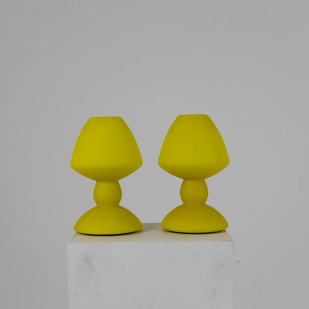 Pair of glass lamps, 1980s 3