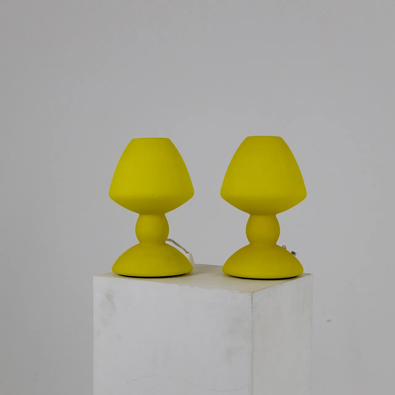 Pair of glass lamps, 1980s 4