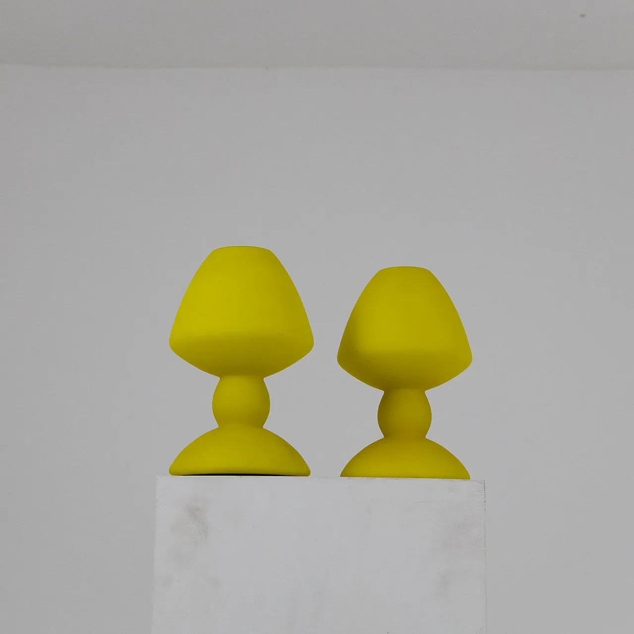 Pair of glass lamps, 1980s 6