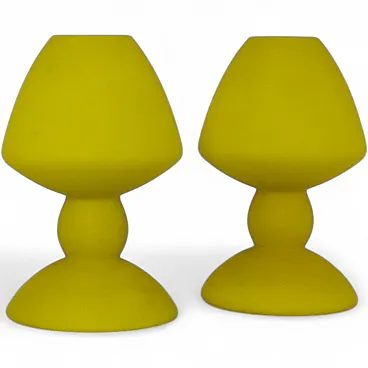 Pair of glass lamps, 1980s