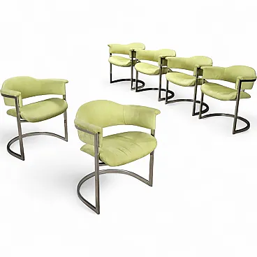 6 Saporiti chairs, 1970s