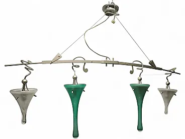 Lampada a sospensione a quattro luci di Lamp International, anni '90