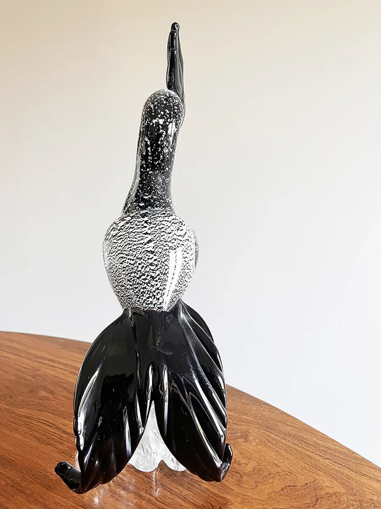 Scultura airone in vetro di Murano, anni '60 3