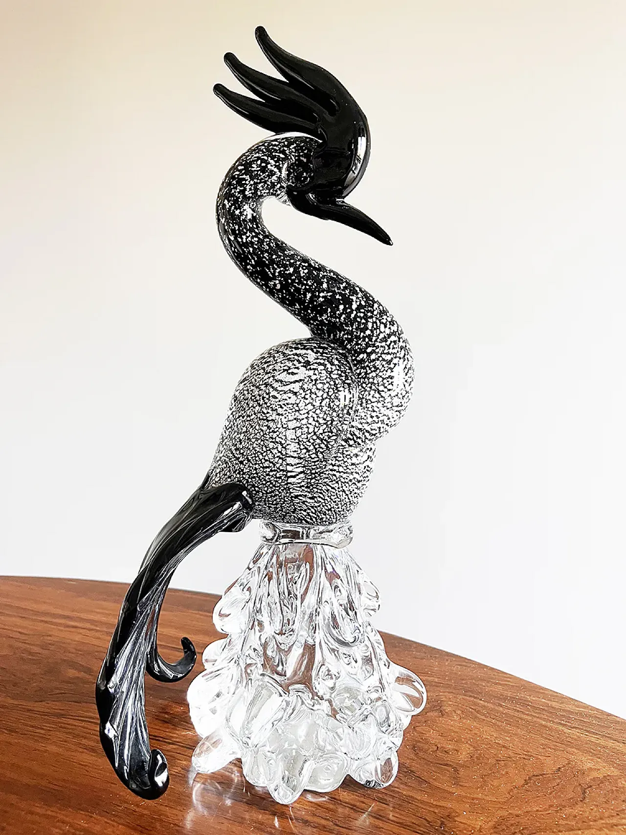 Scultura airone in vetro di Murano, anni '60 4