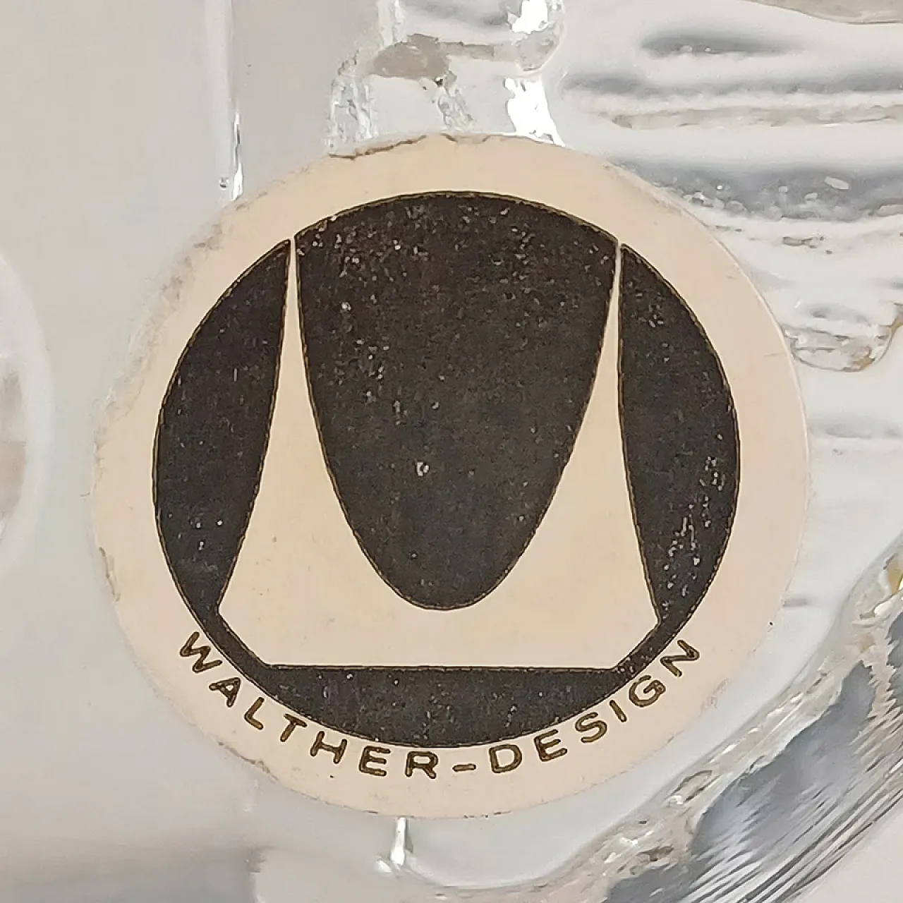 Vaso Walther Glass Bullseye di Heiner Düsterhaus, anni '70 3
