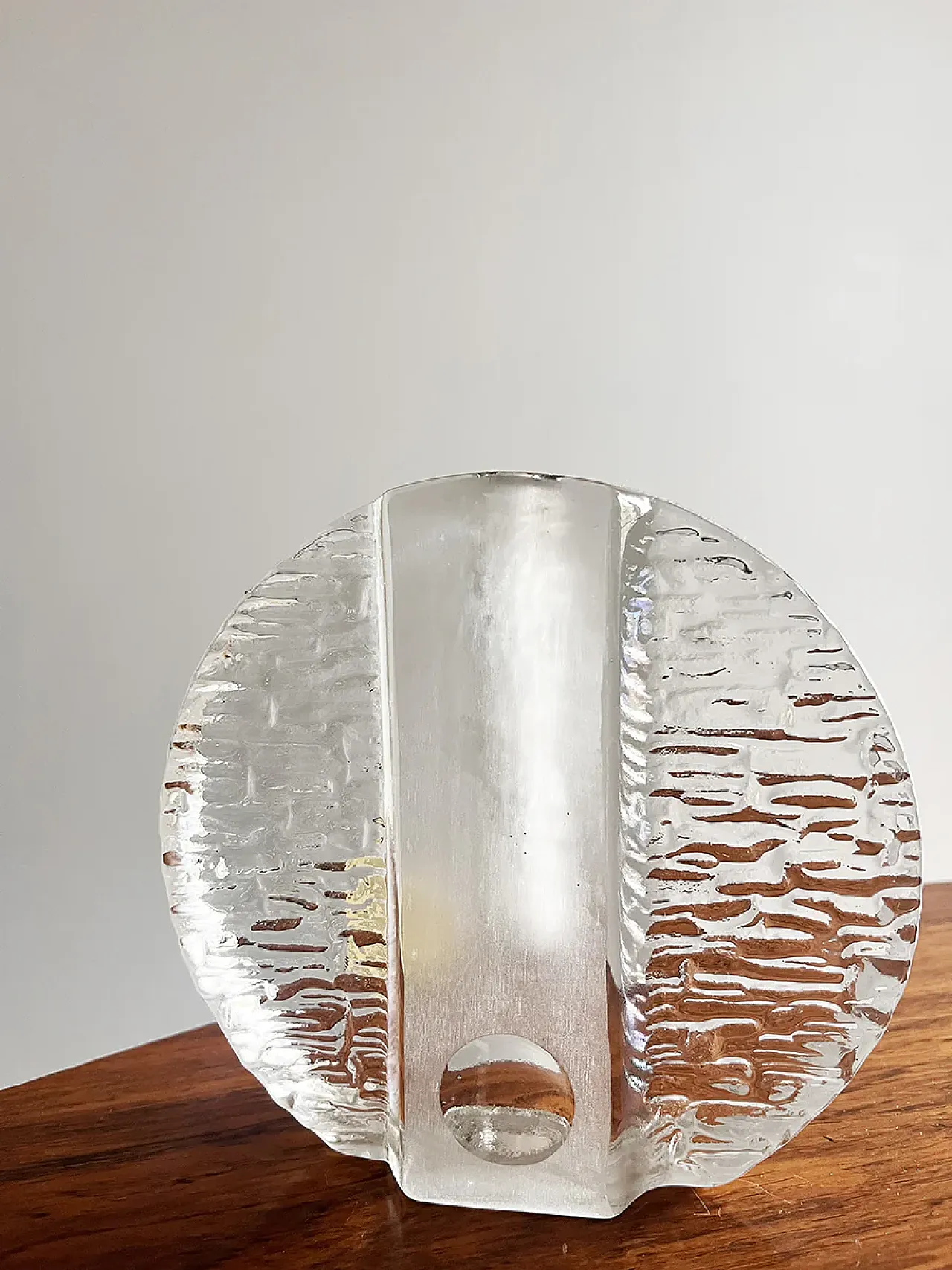 Vaso Walther Glass Bullseye di Heiner Düsterhaus, anni '70 4