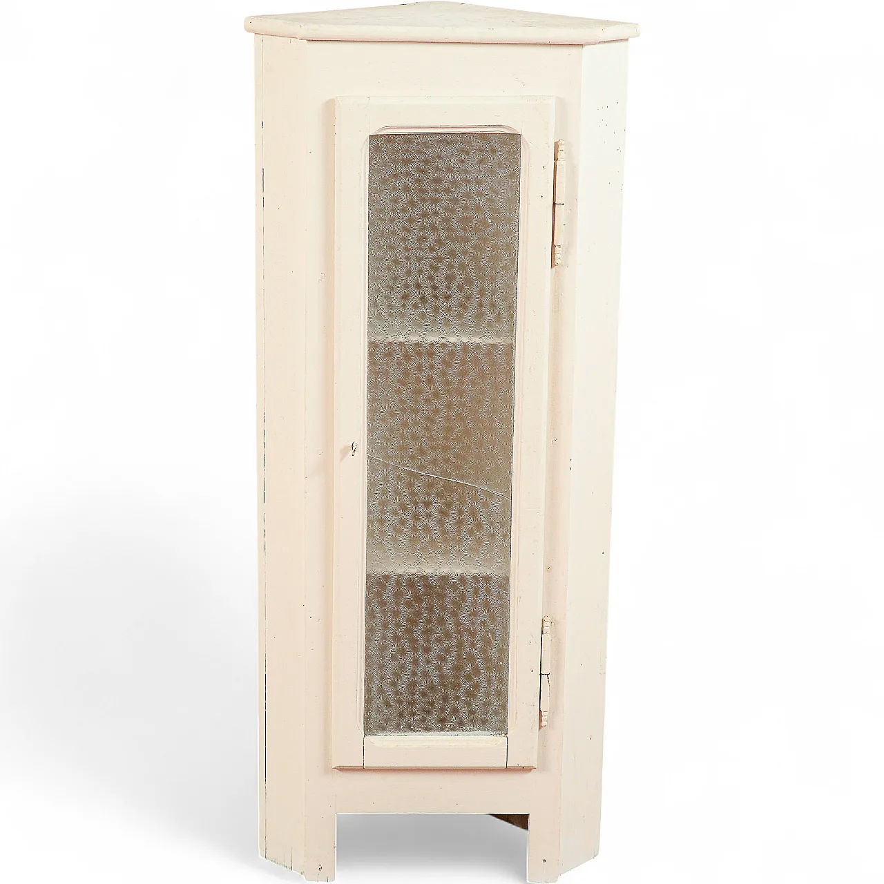 Angoliera vetrina in legno e vetro, '900 7
