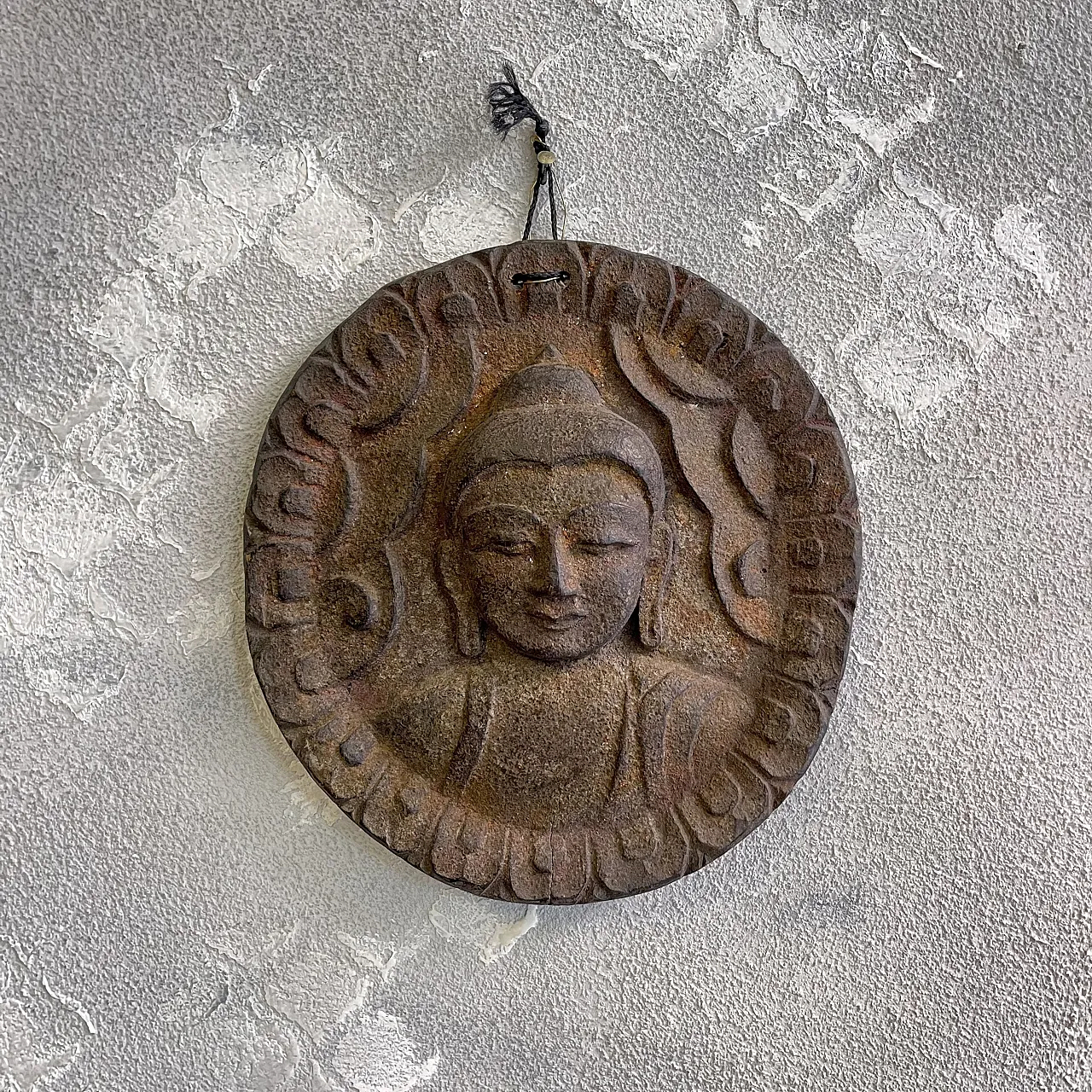 Buddha, carved wooden wall amulet, 20th century 1