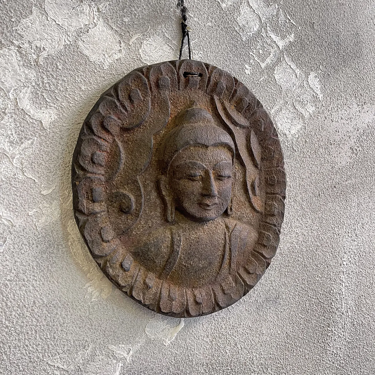 Buddha, carved wooden wall amulet, 20th century 2