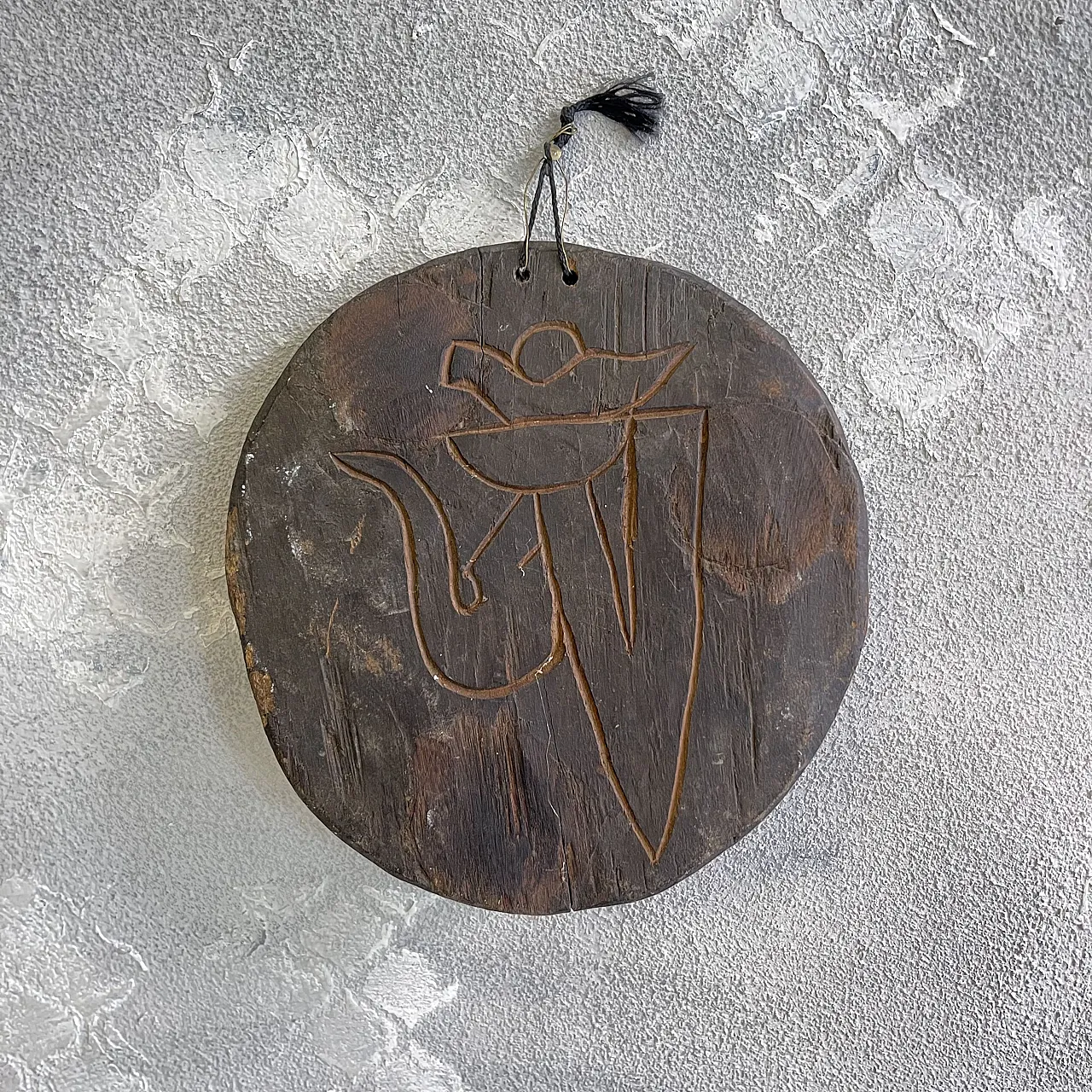 Buddha, carved wooden wall amulet, 20th century 7