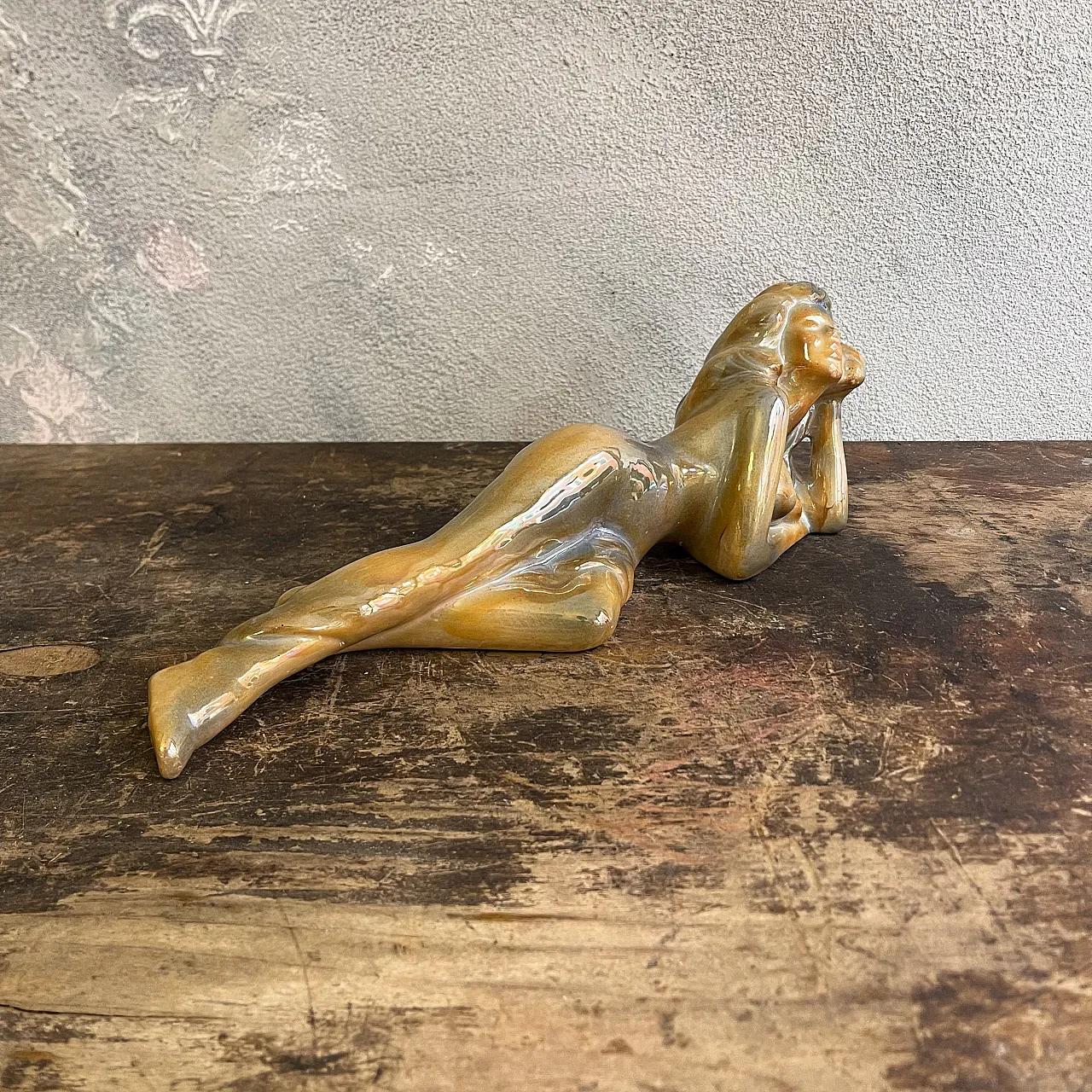 Nudo femminile in ceramica smaltata, anni '30 3