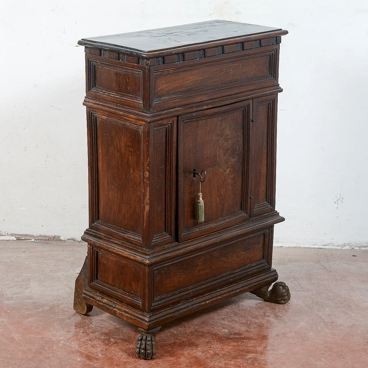 Wooden bedside table, late 19th century 2