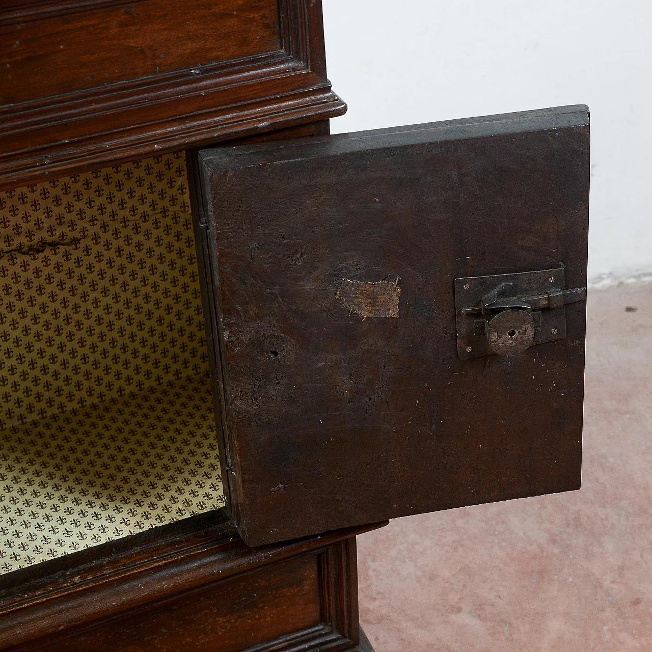 Wooden bedside table, late 19th century 8
