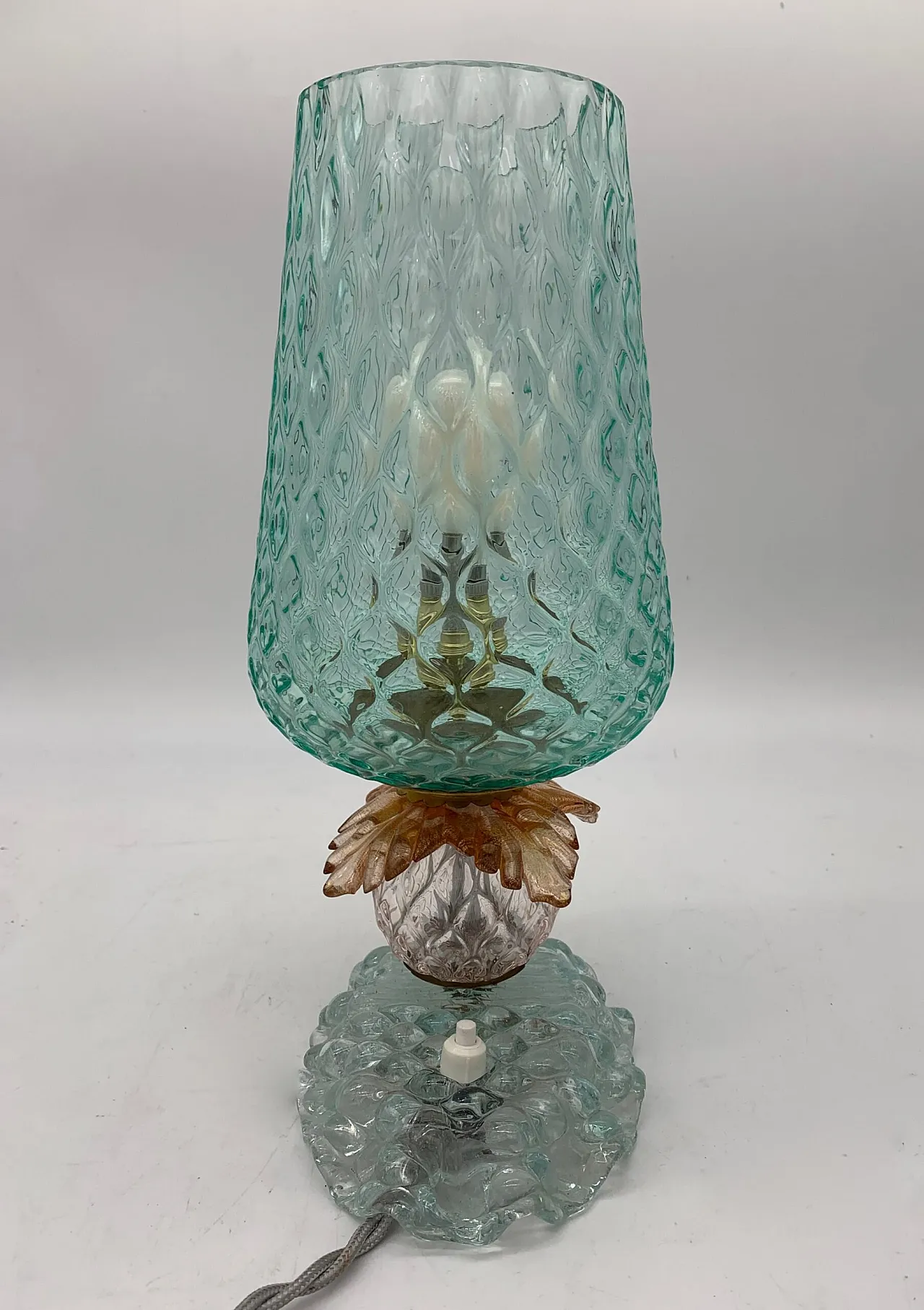 Murano glass table lamp attributed to Seguso, 1960s 4