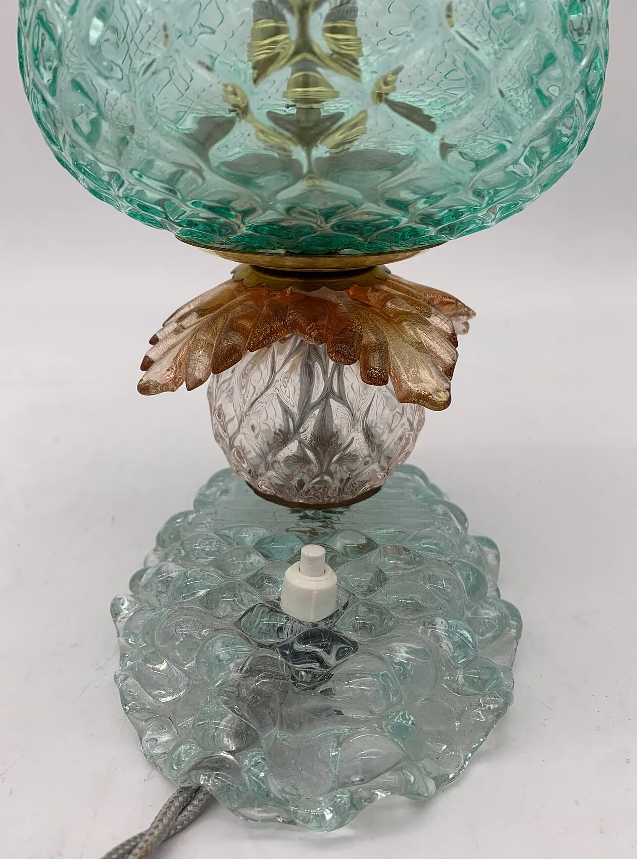 Murano glass table lamp attributed to Seguso, 1960s 5