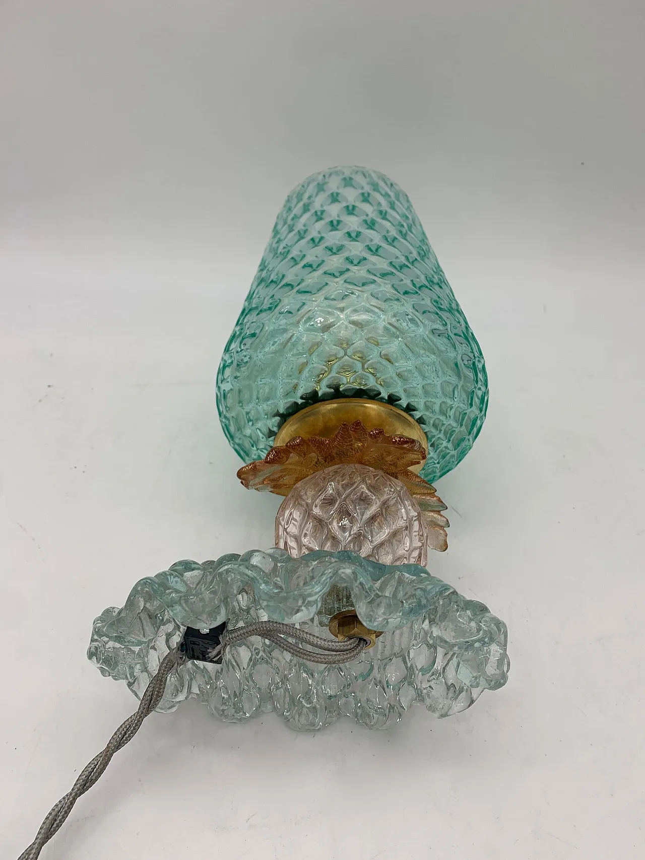 Murano glass table lamp attributed to Seguso, 1960s 7