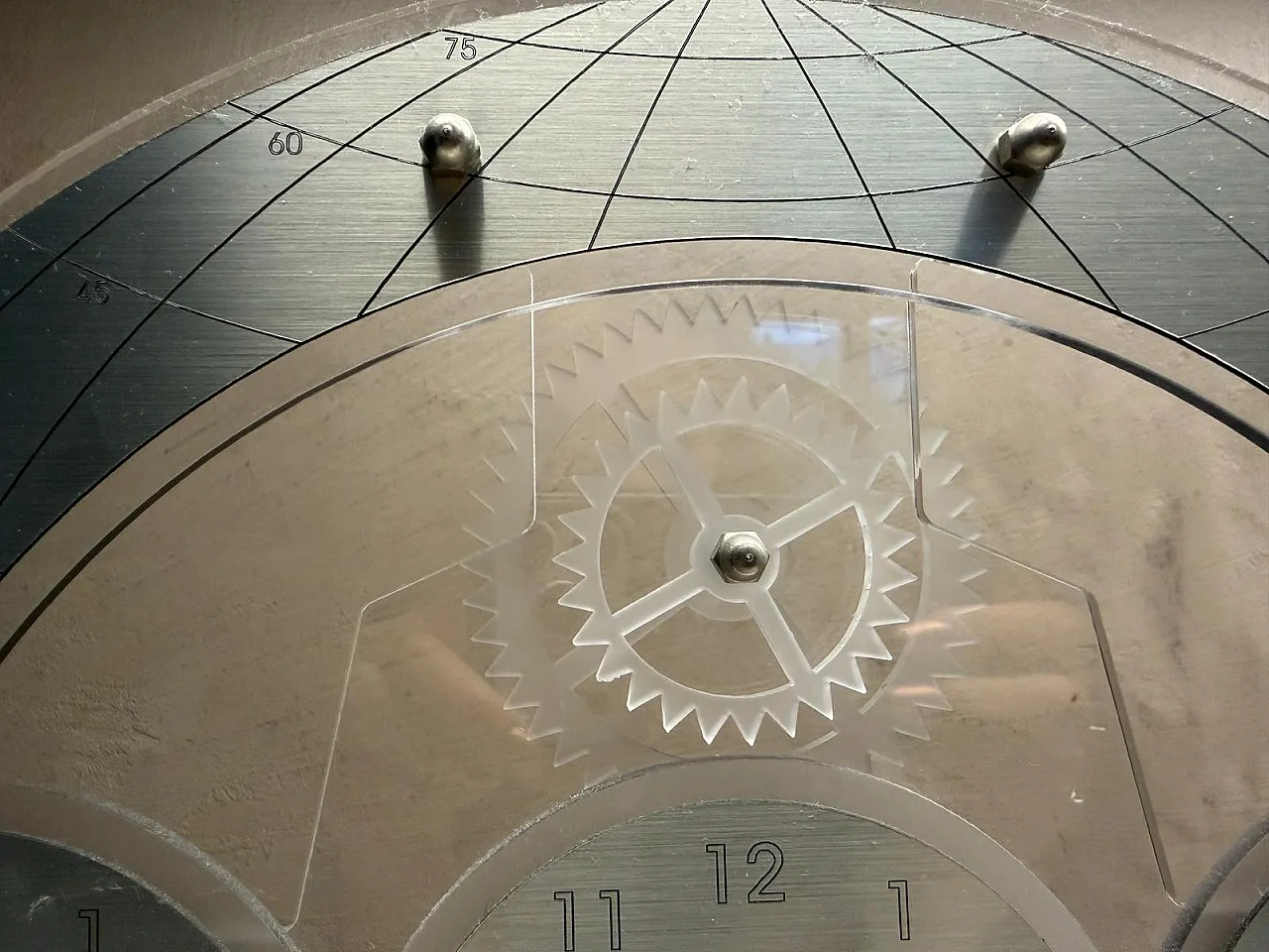 Postmodern Plexiglass Triple Time Zone Clock, 1990s 9
