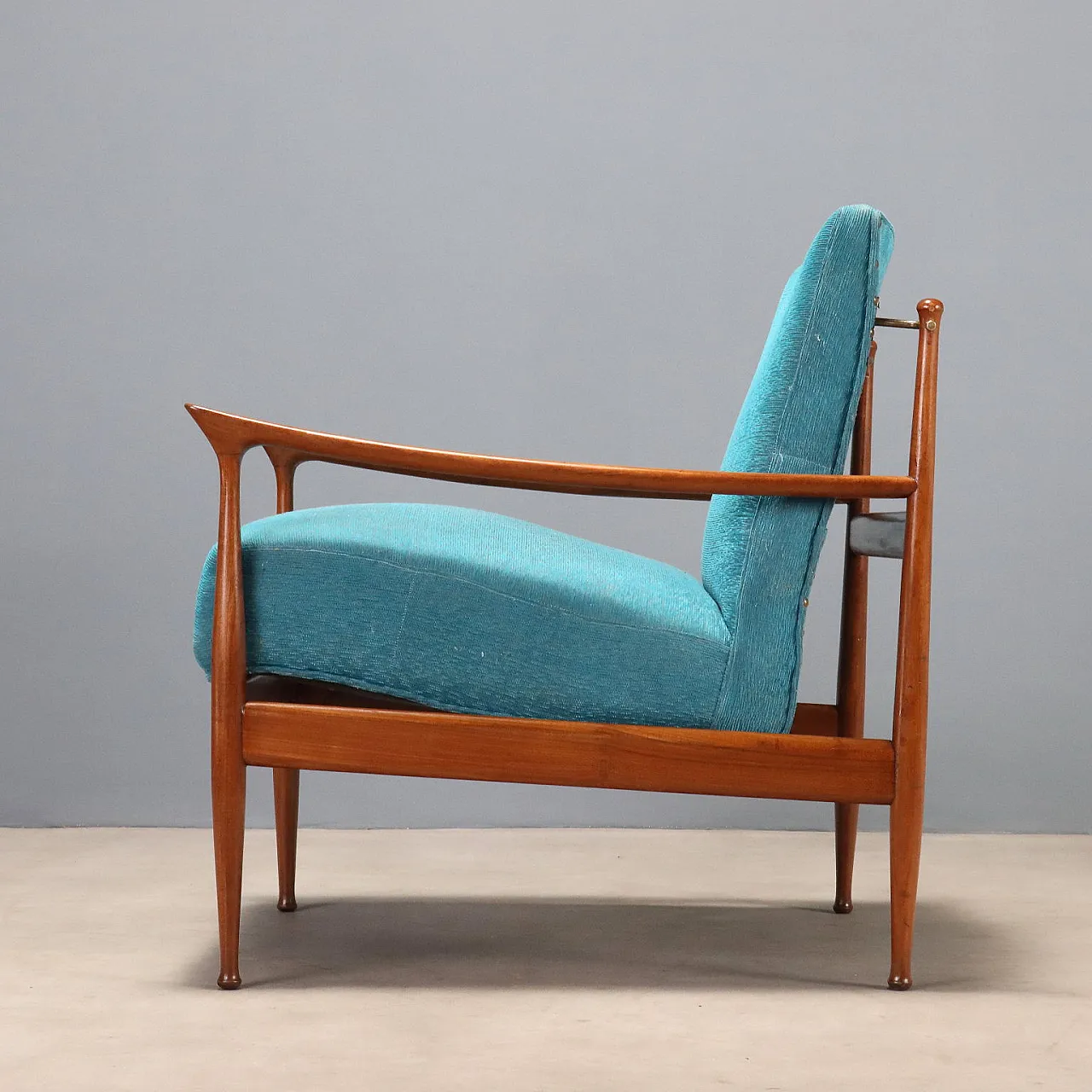 Armchair in teak wood, 1960s 4