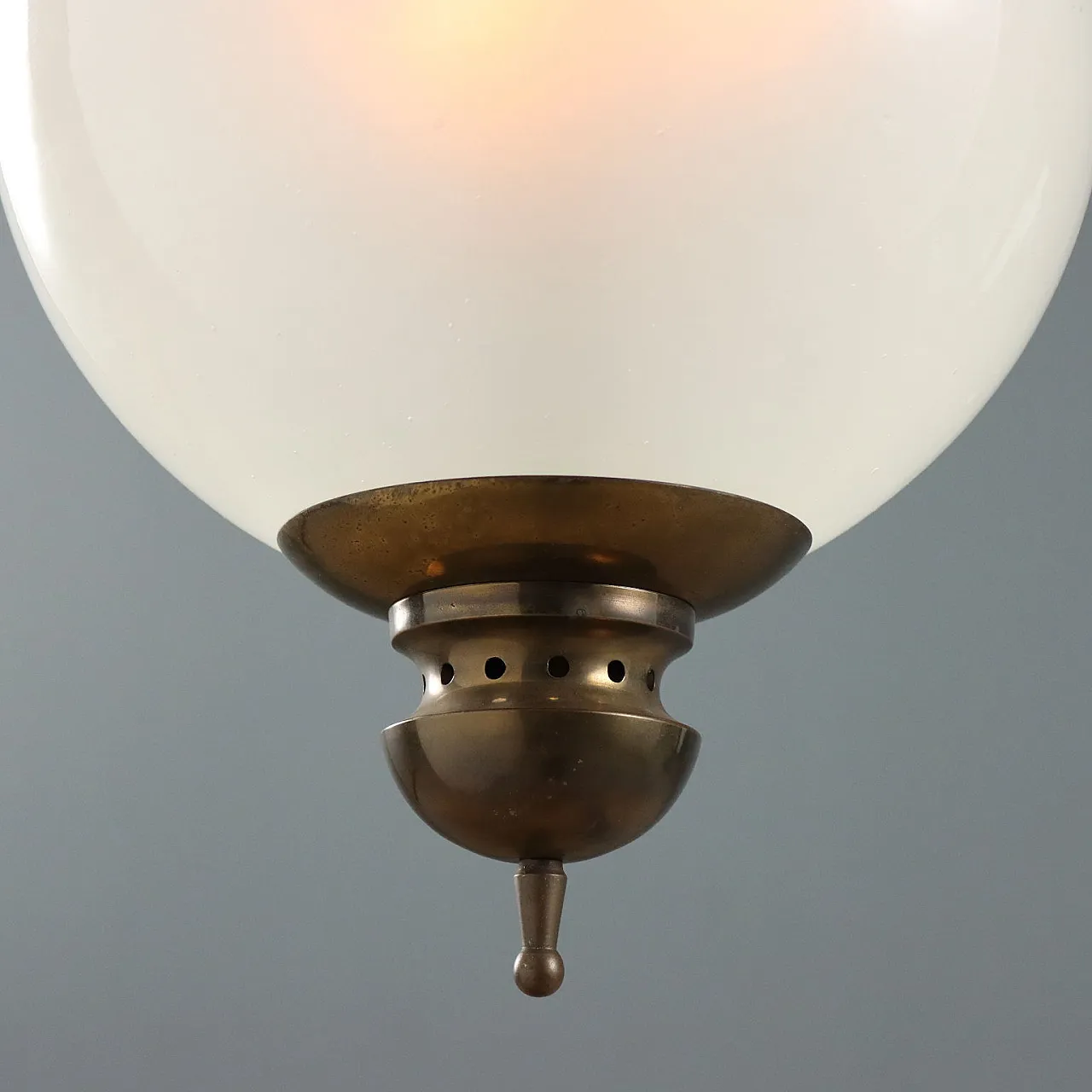 Pendant lamp in opaline glass, 1950s 4