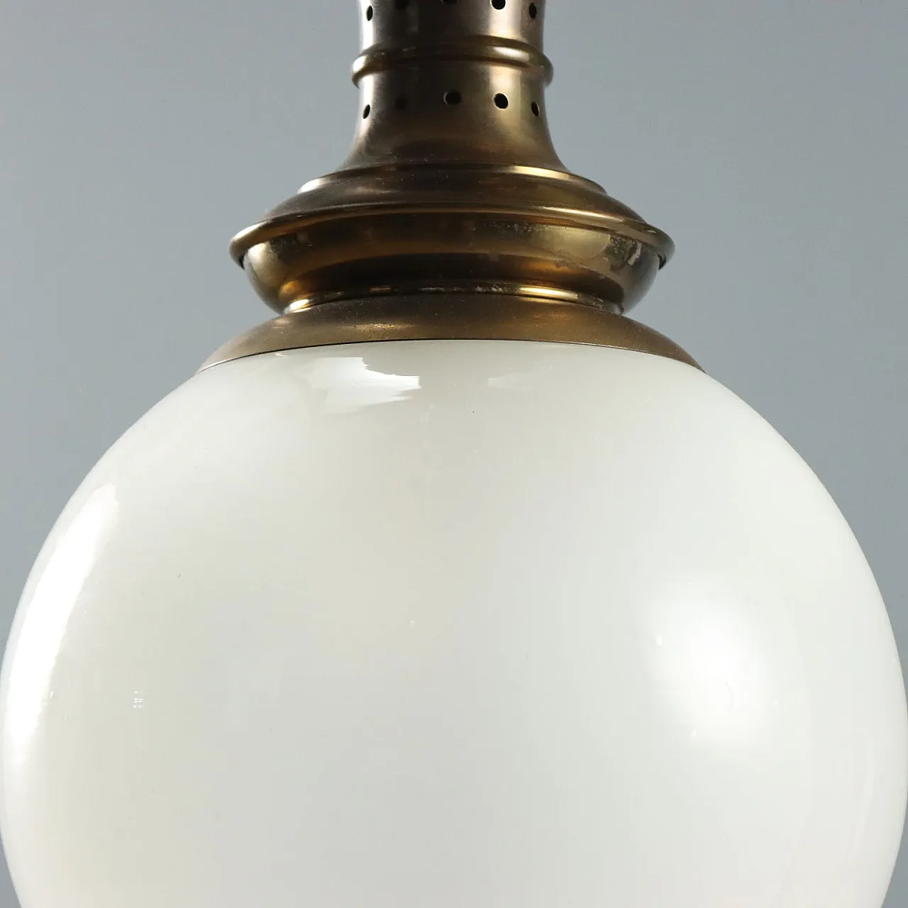 Pendant lamp in opaline glass, 1950s 6