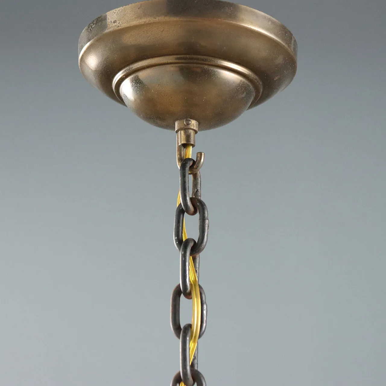 Pendant lamp in opaline glass, 1950s 7