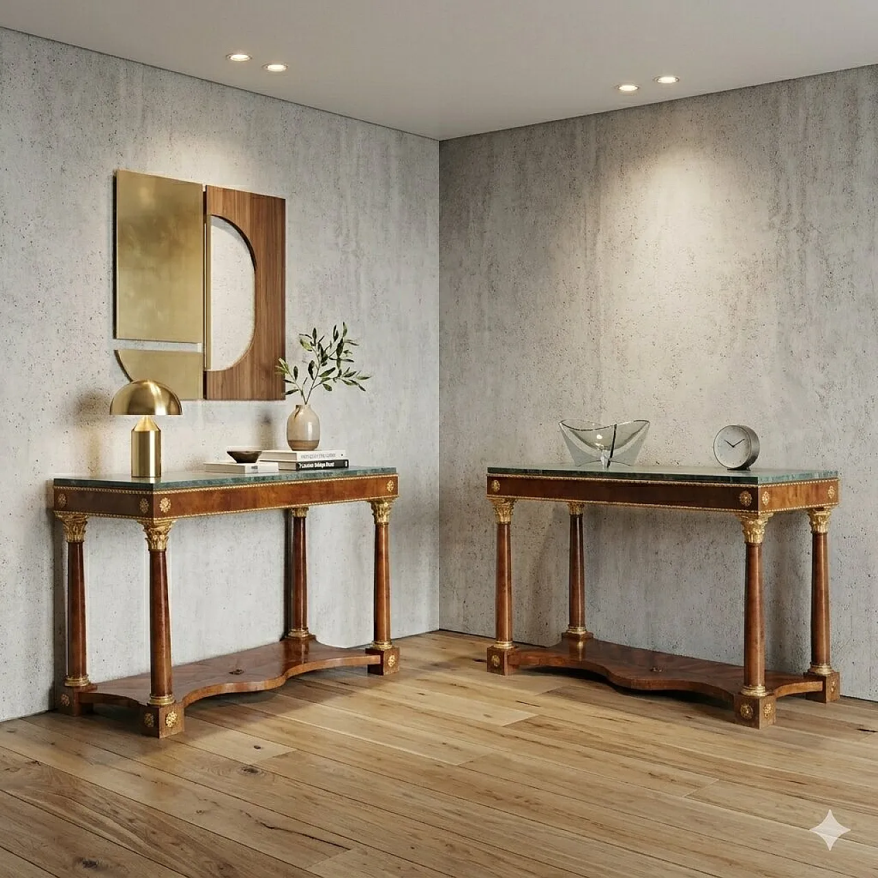 Pair of Empire consoles, 19th century 2