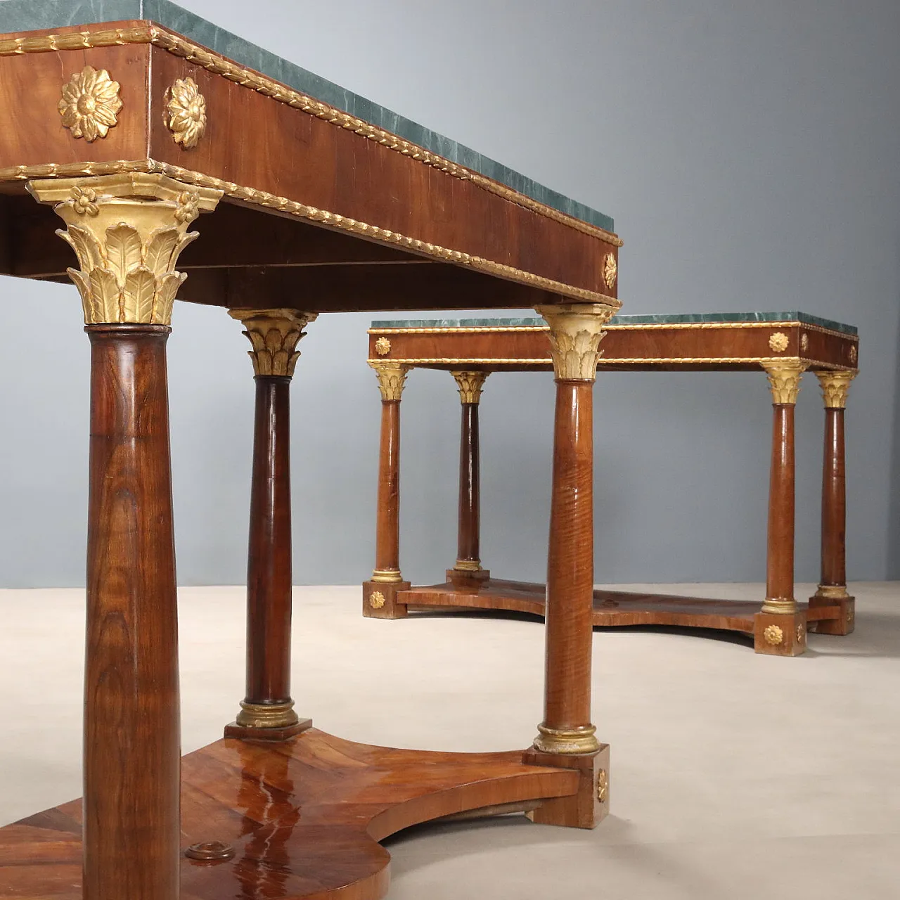 Pair of Empire consoles, 19th century 4