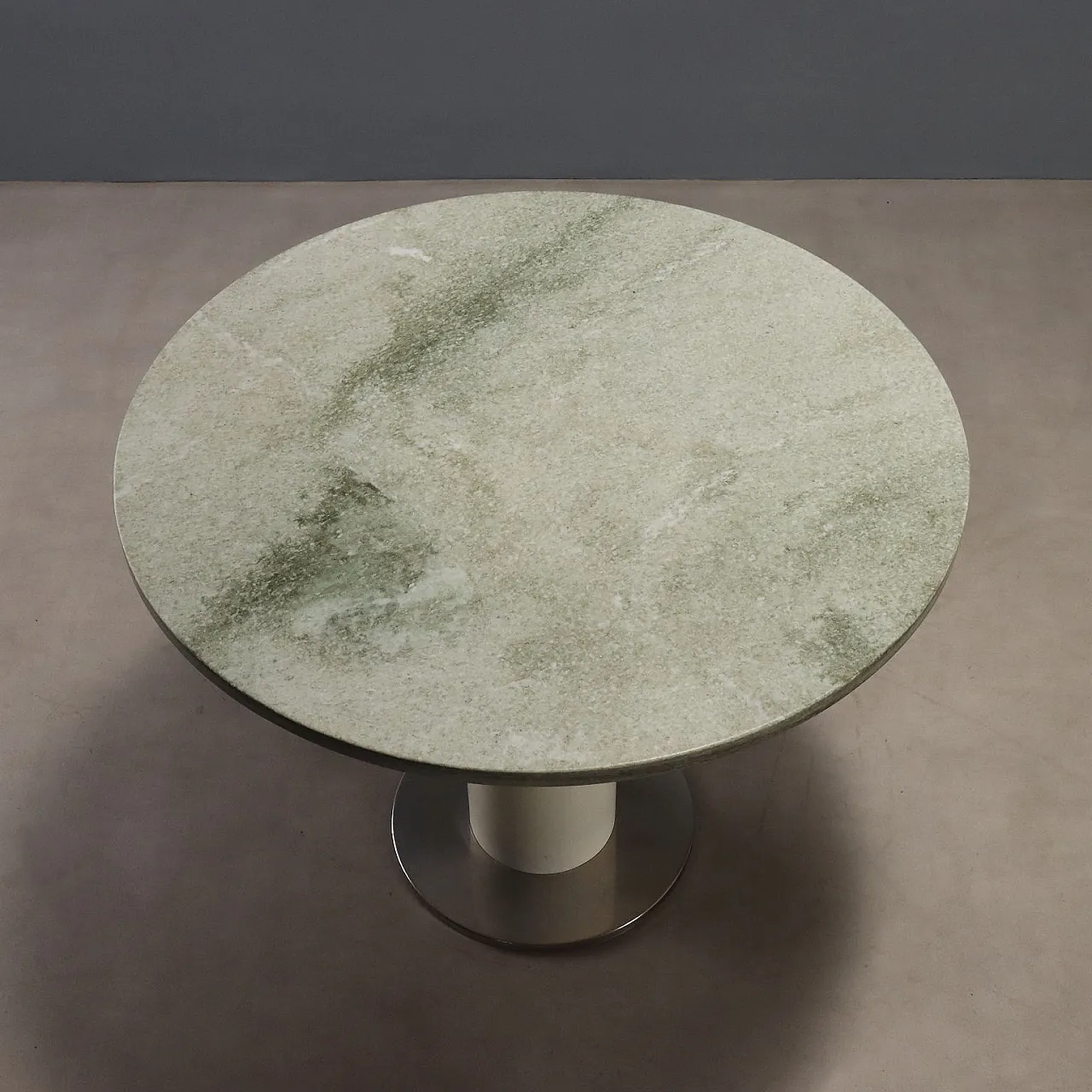 Modern table in marble and metal, late 20th century 7