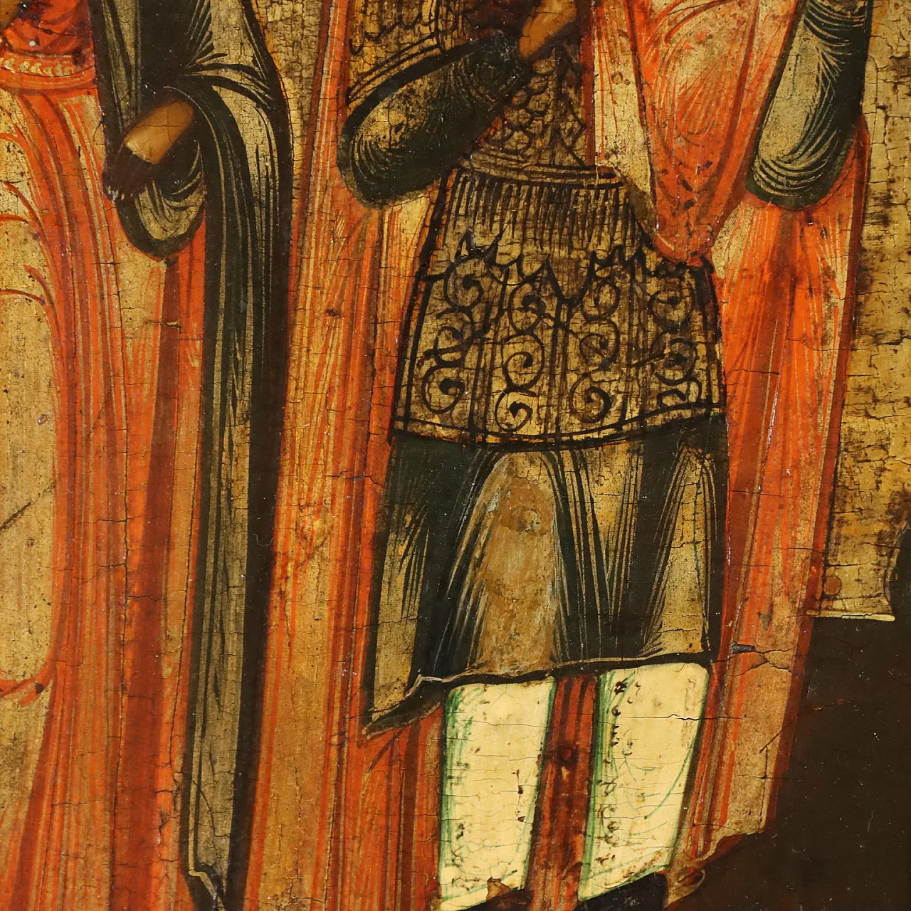 Icon Face of Christ and Saints, 19th century 5