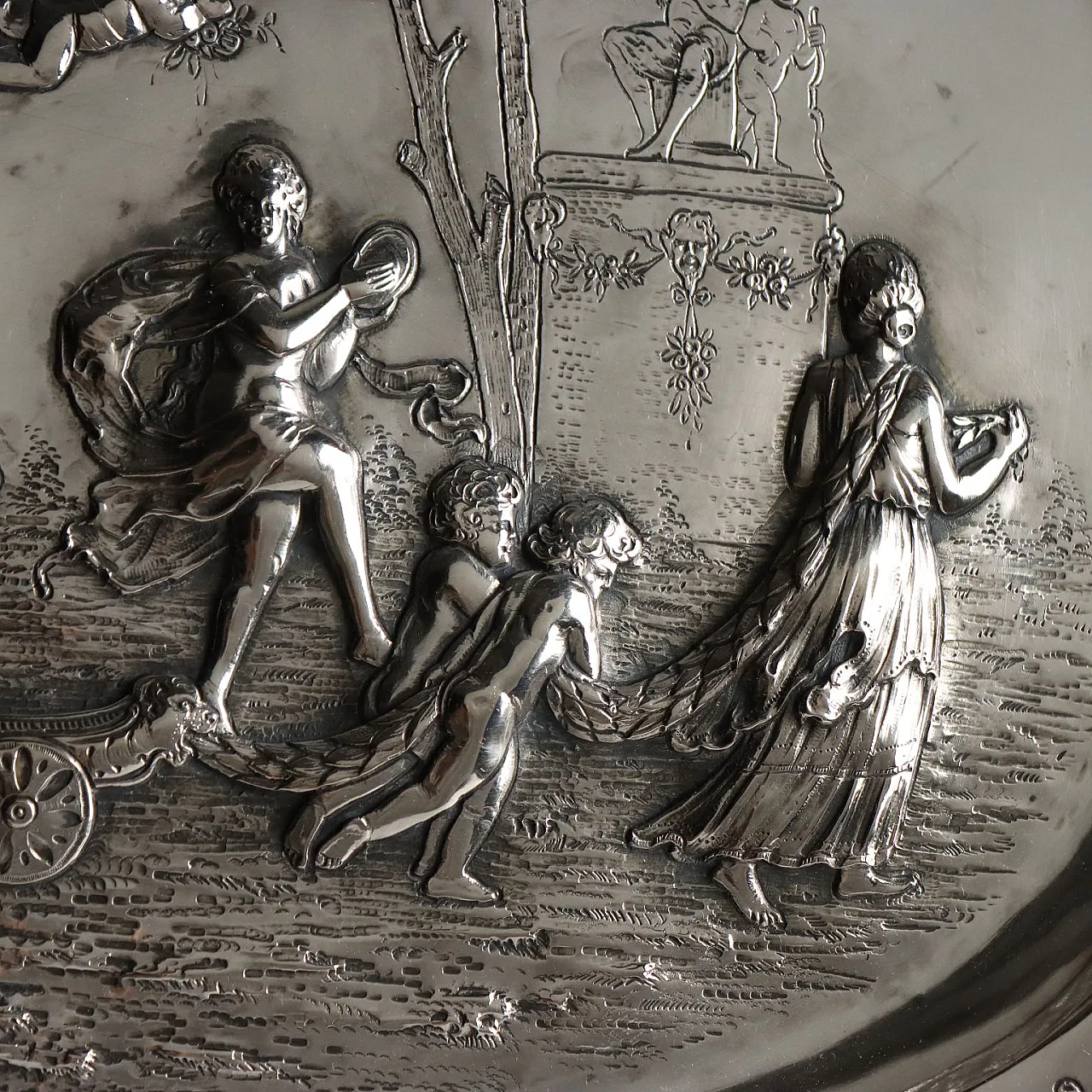 Silver tray, Paris manufacture, 20th century 4