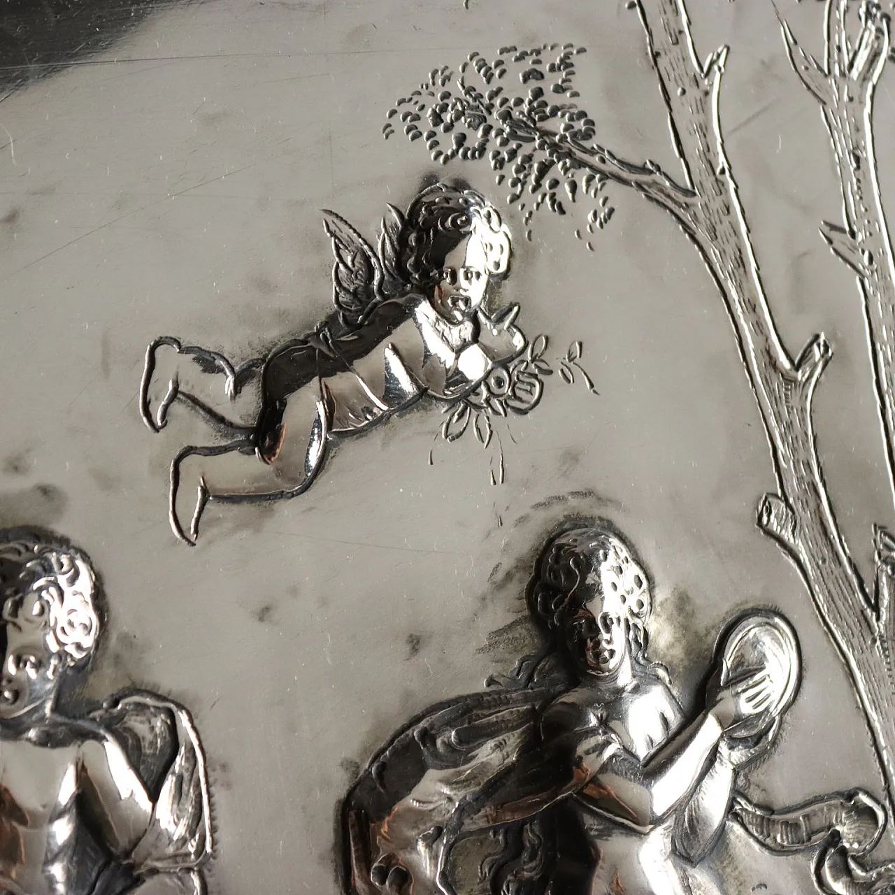 Silver tray, Paris manufacture, 20th century 5