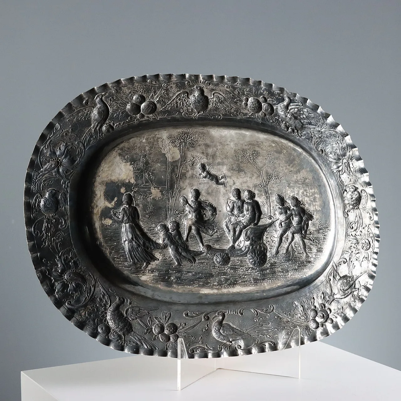 Silver tray, Paris manufacture, 20th century 10