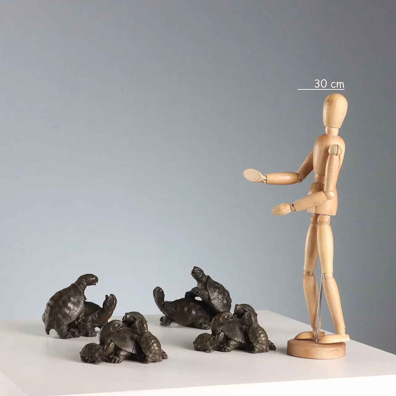 4 Bronze turtles sculptures, 20th century 2