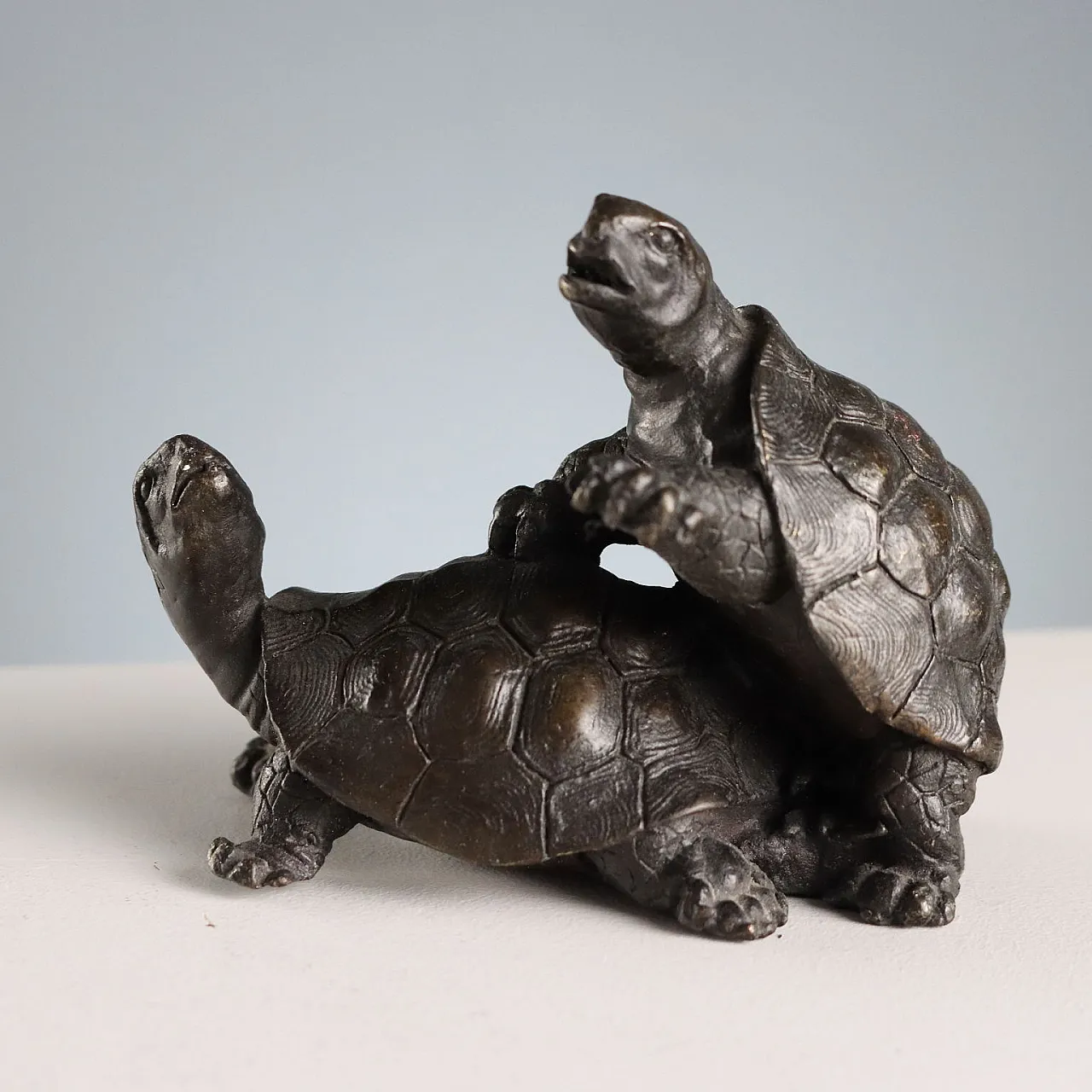 4 Bronze turtles sculptures, 20th century 3