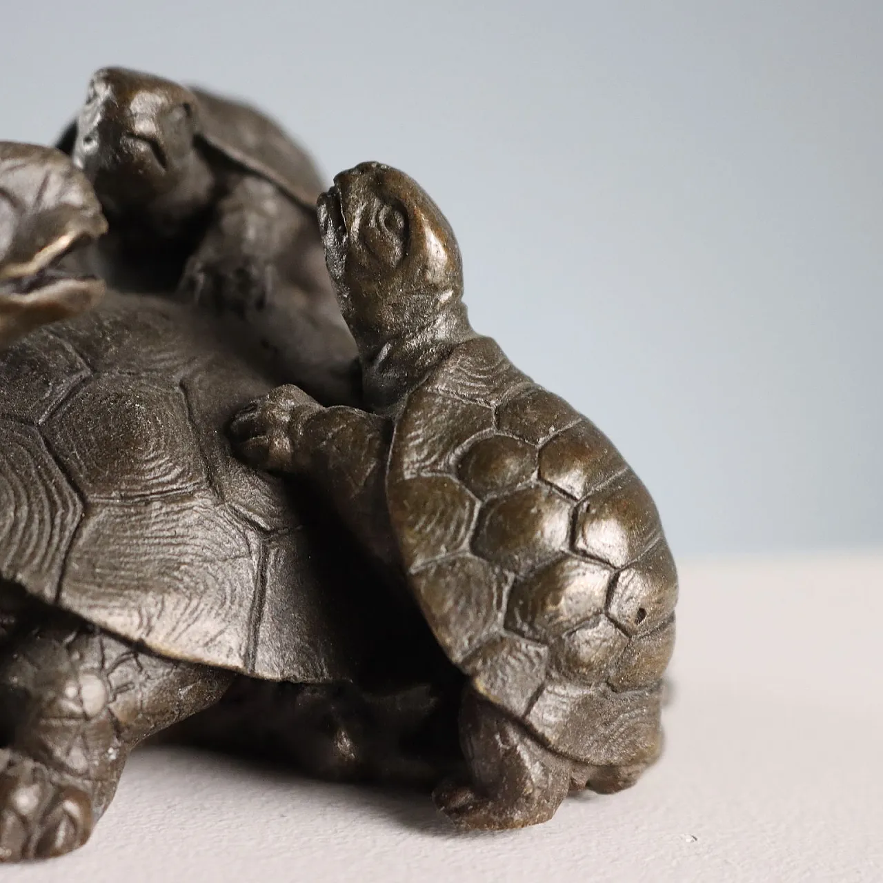 4 Bronze turtles sculptures, 20th century 7