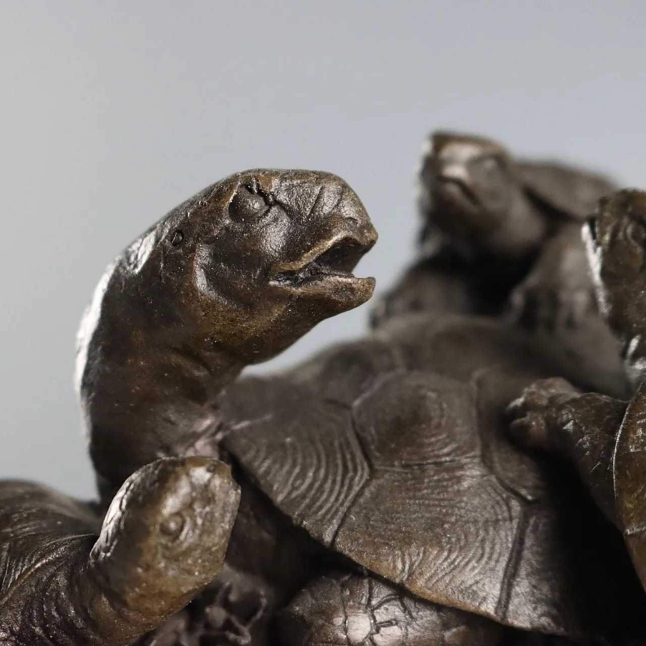 4 Bronze turtles sculptures, 20th century 8