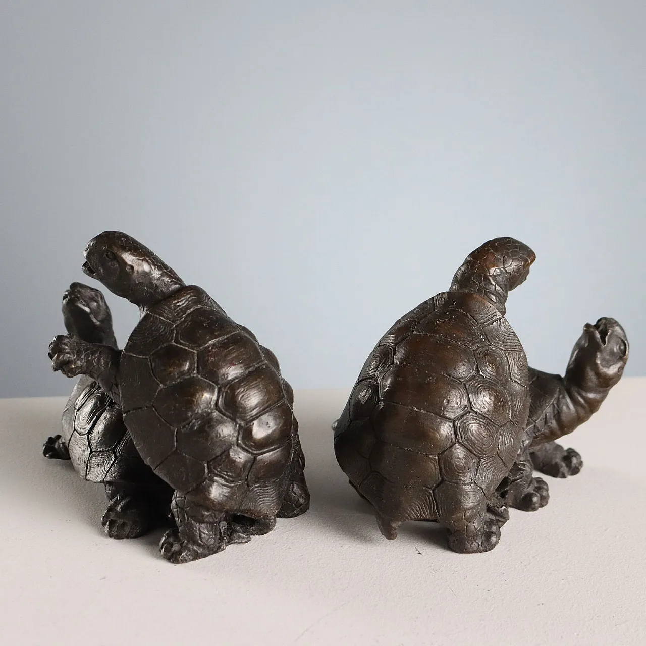 4 Bronze turtles sculptures, 20th century 10
