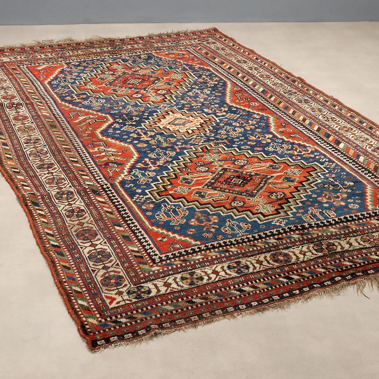 Afshar rug in cotton and wool, 20th century 1