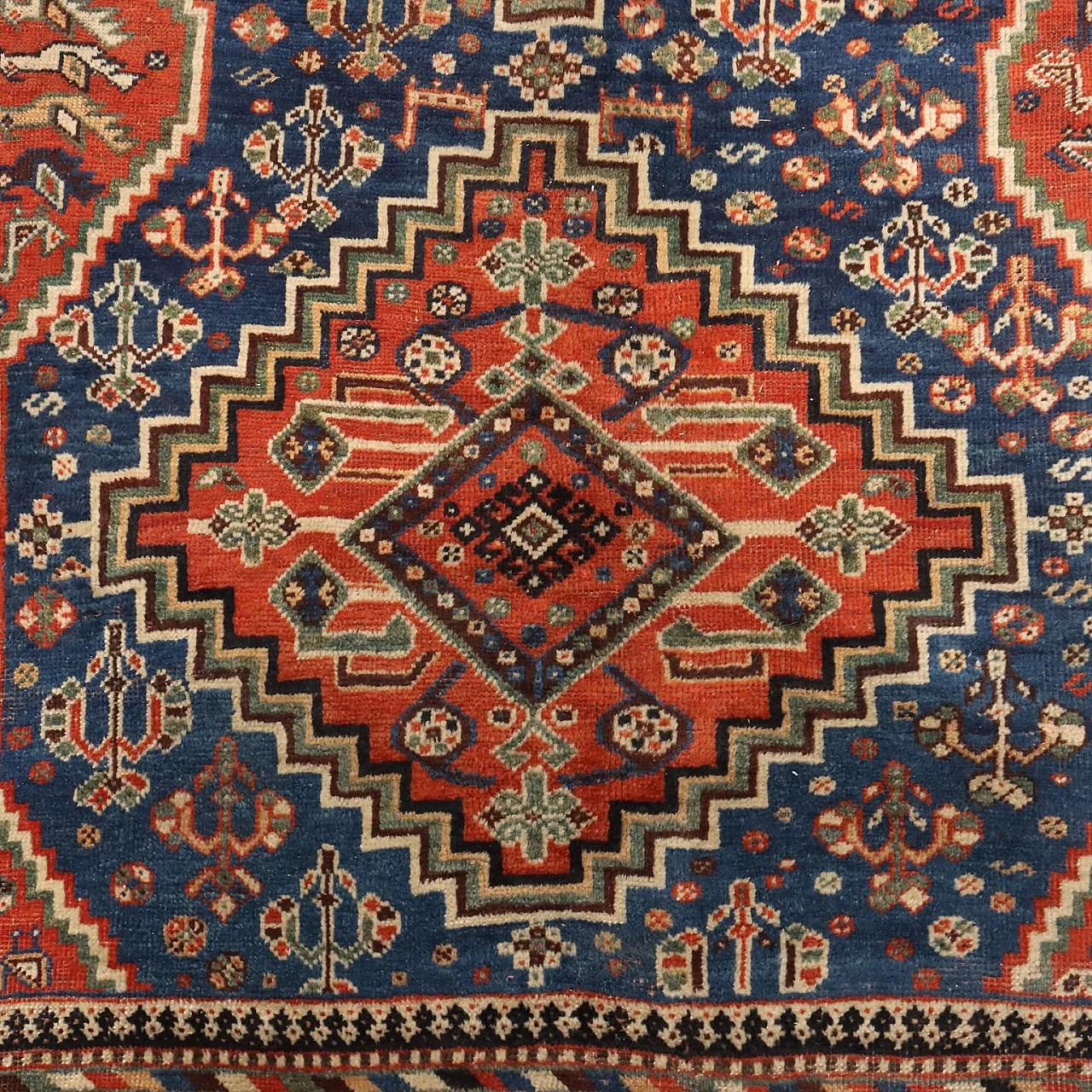Afshar rug in cotton and wool, 20th century 4