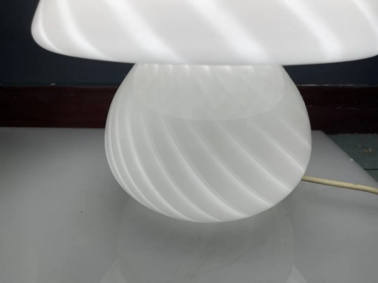 Murano Glass Mushroom Table Lamps by Paolo Venini, 1970s, Set of 3 3