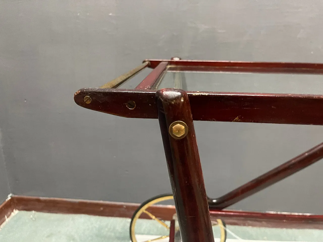 Carrello bar in mogano di Cesare Lacca, anni '50 3