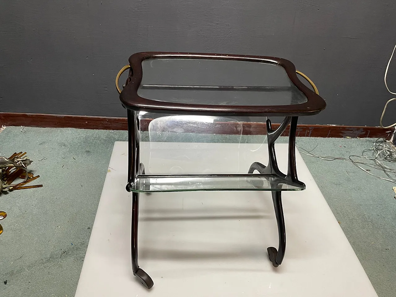 Portariviste con rotelle di Cesare Lacca per Cassina, anni '50 17